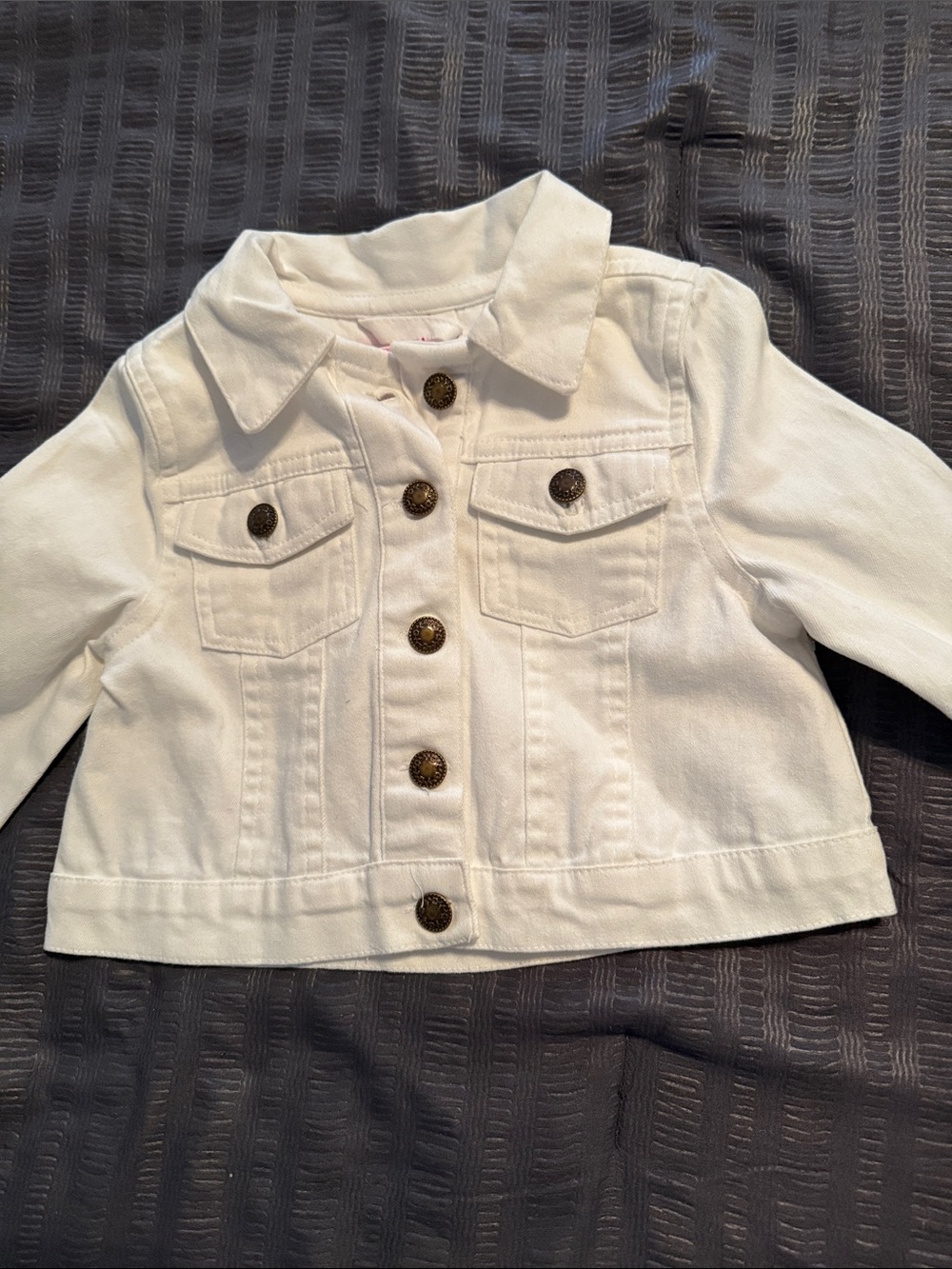 Tommy Bahama Kids White Denim Button-Front Jacket size 2T